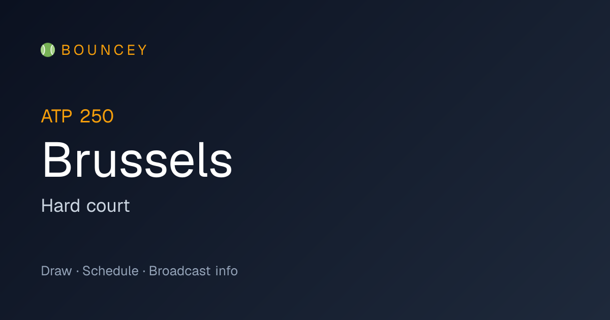 Brussels — Draw, Schedule & Live Scores | bouncey